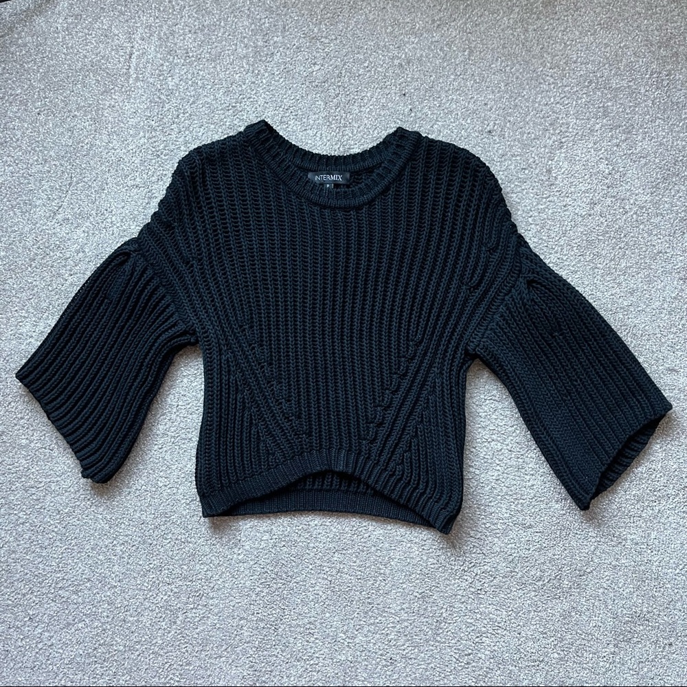 Intermix bell sleeve flair sleeve sweater